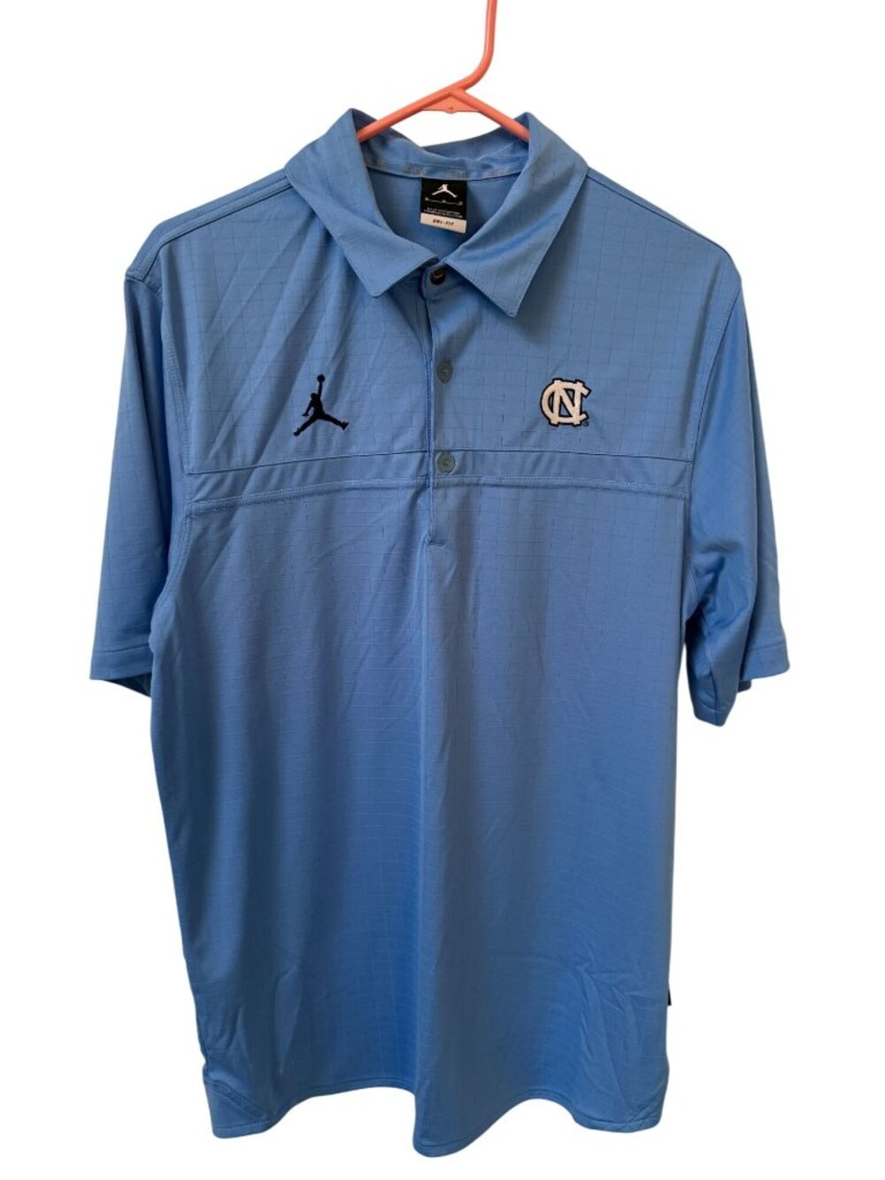 Nike Golf Polo Shirt Elite Jordan NC North Carolina Tar Heels Blue Mens Size M